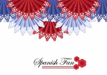 Spanish Fan Background Vector - vector gratuit #381071